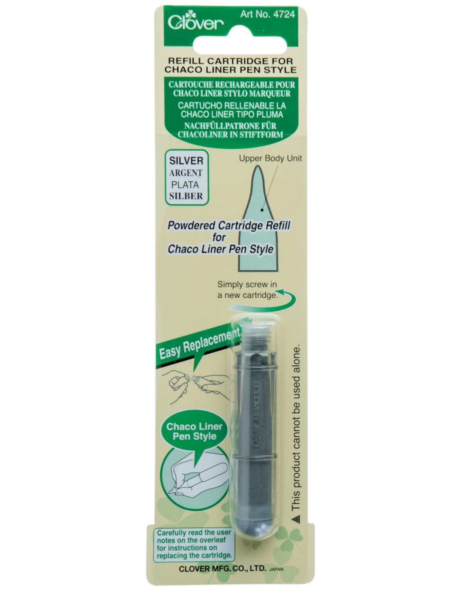 Clover Chaco Liner - Refill Cartridge Silver