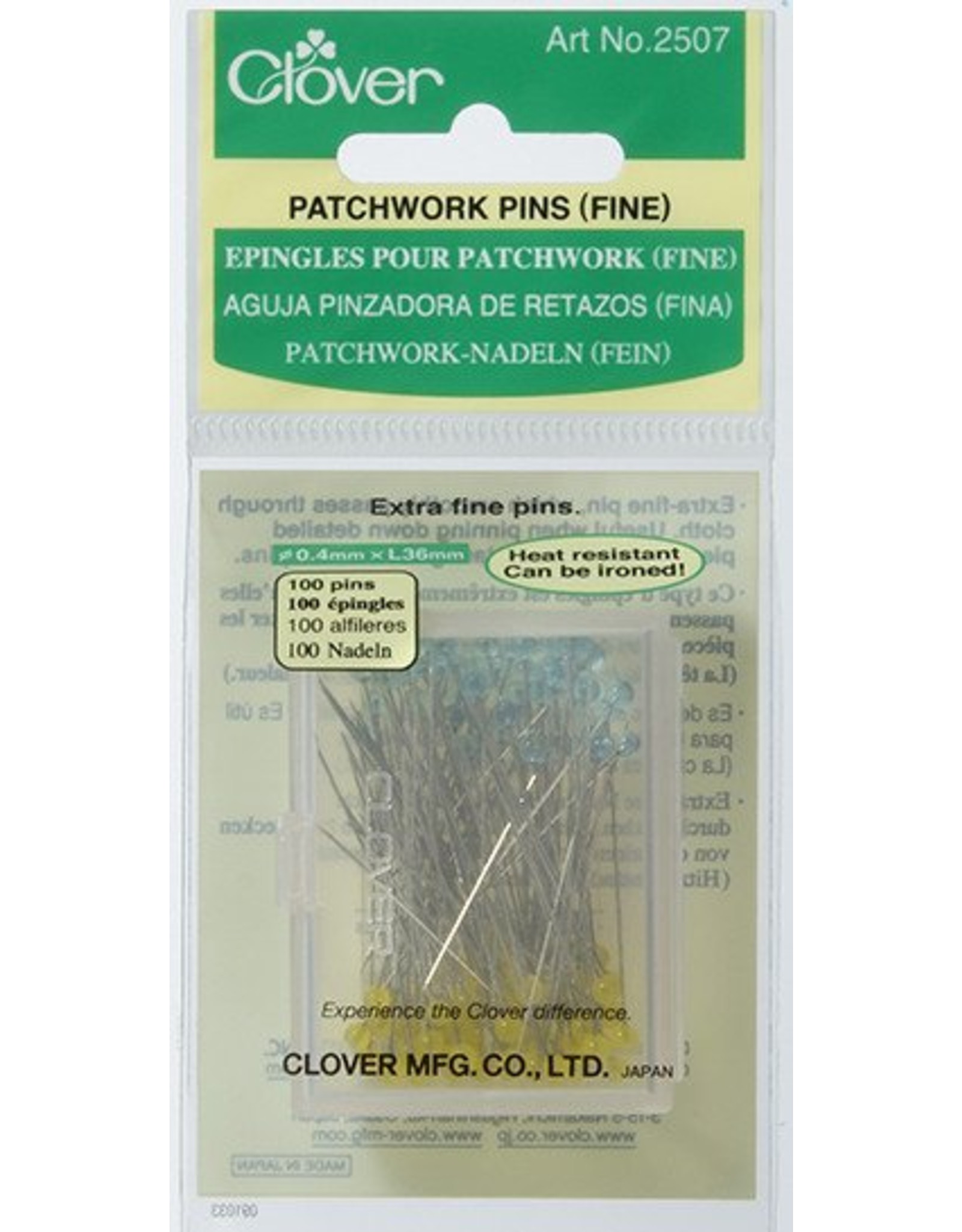 Clover Patchwork Pins - 100 pins  (fine) - 2507