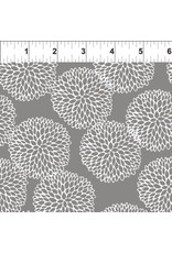 In the Beginning Doodle Blossoms - Chrysanthemums Gray - 8DB-1