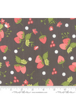 Moda Strawberry Jam - Floral Strawberry Polka Dot Grey - 29062-12
