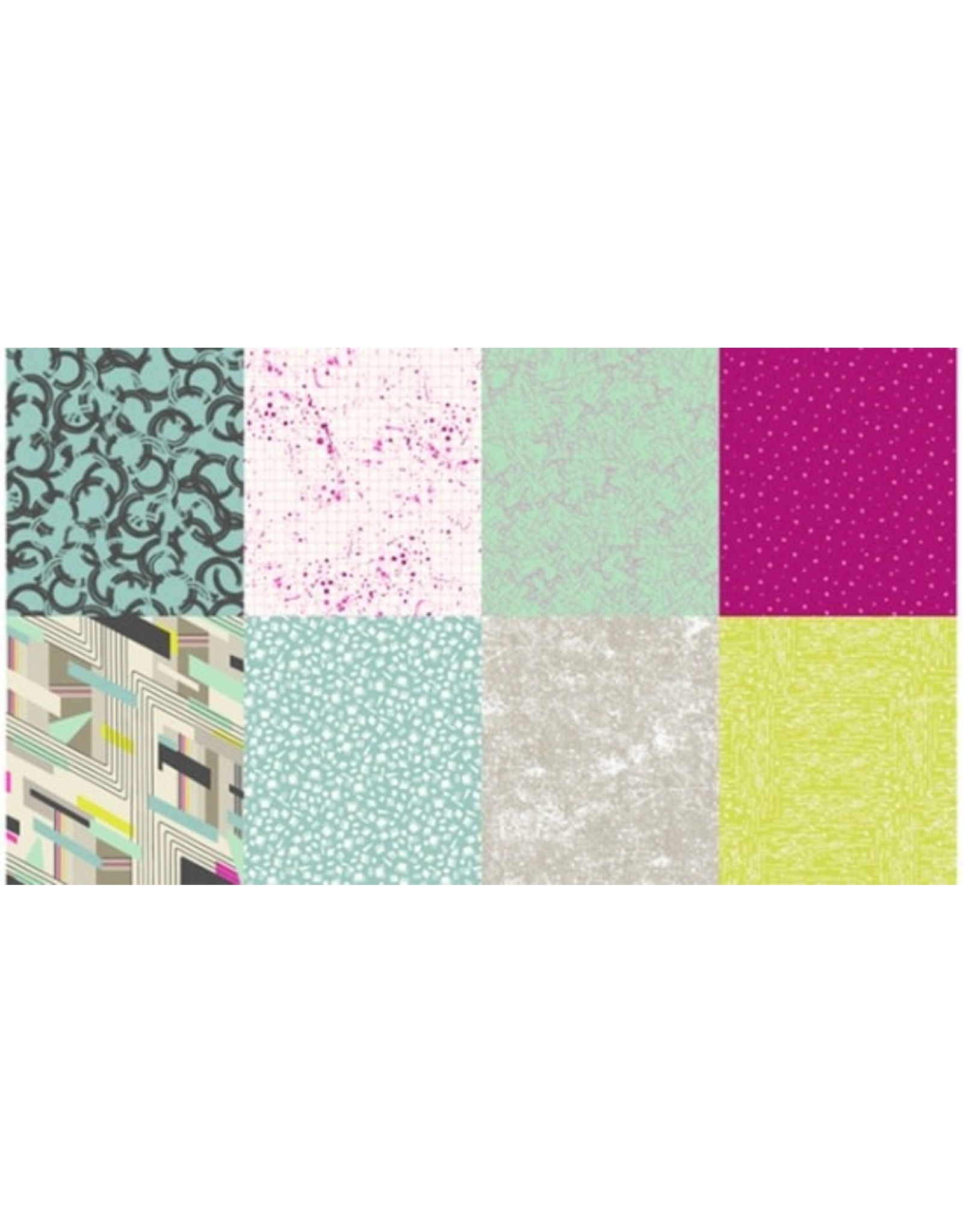 Hoffman Latifah Saafir - Nineteen Eighty-Five - 8 Fat Quarters - Macaron