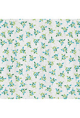 Benartex Contempo Studio Hearty the Snowman - Leaf Sprig Light Grey