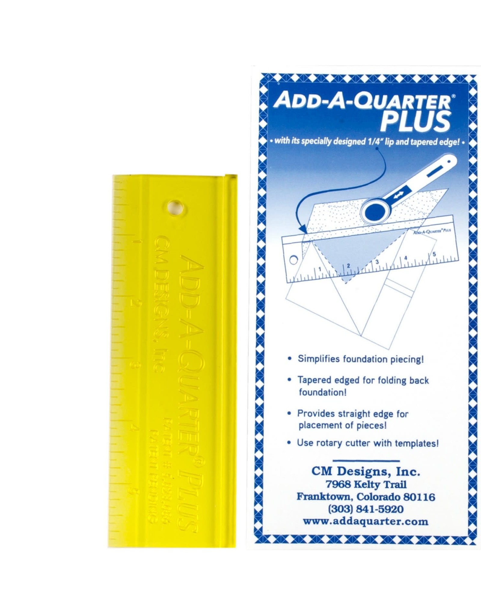 CM Designs Add A Quarter Ruler Plus - 6 inch