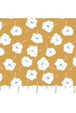 Figo Figo Fabrics - Rollakan - Flower Toss in Ochre - 90040-53