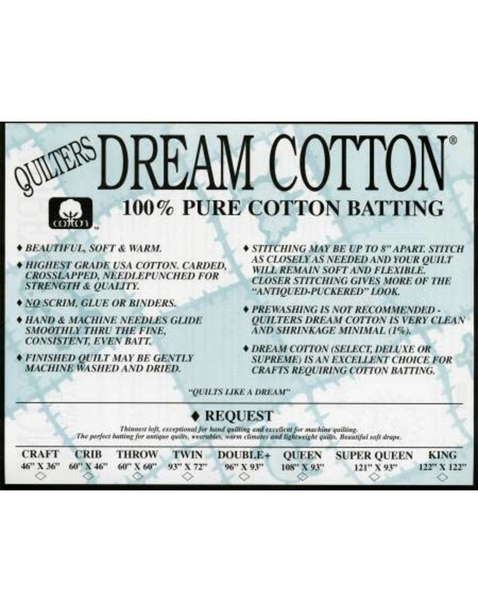 Quilters Dream Quilters Dream Cotton NATUREL - Request - 236 cm breed