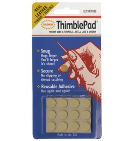 Colonial Needle Thimble Pad Leather - reusable adhesive