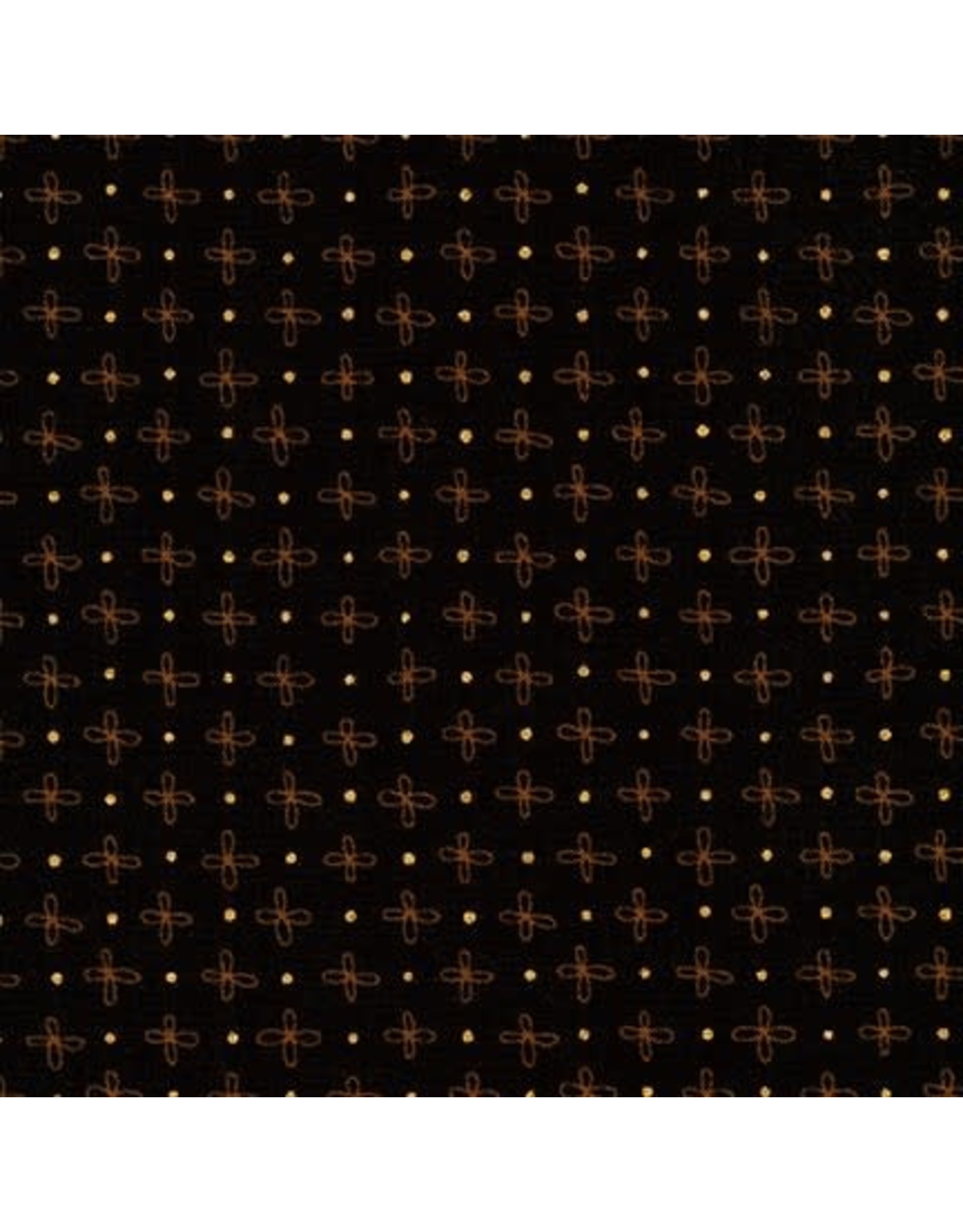 Robert Kaufman Karen Lewis - Wayside - Flower Dot Black - 18691-2