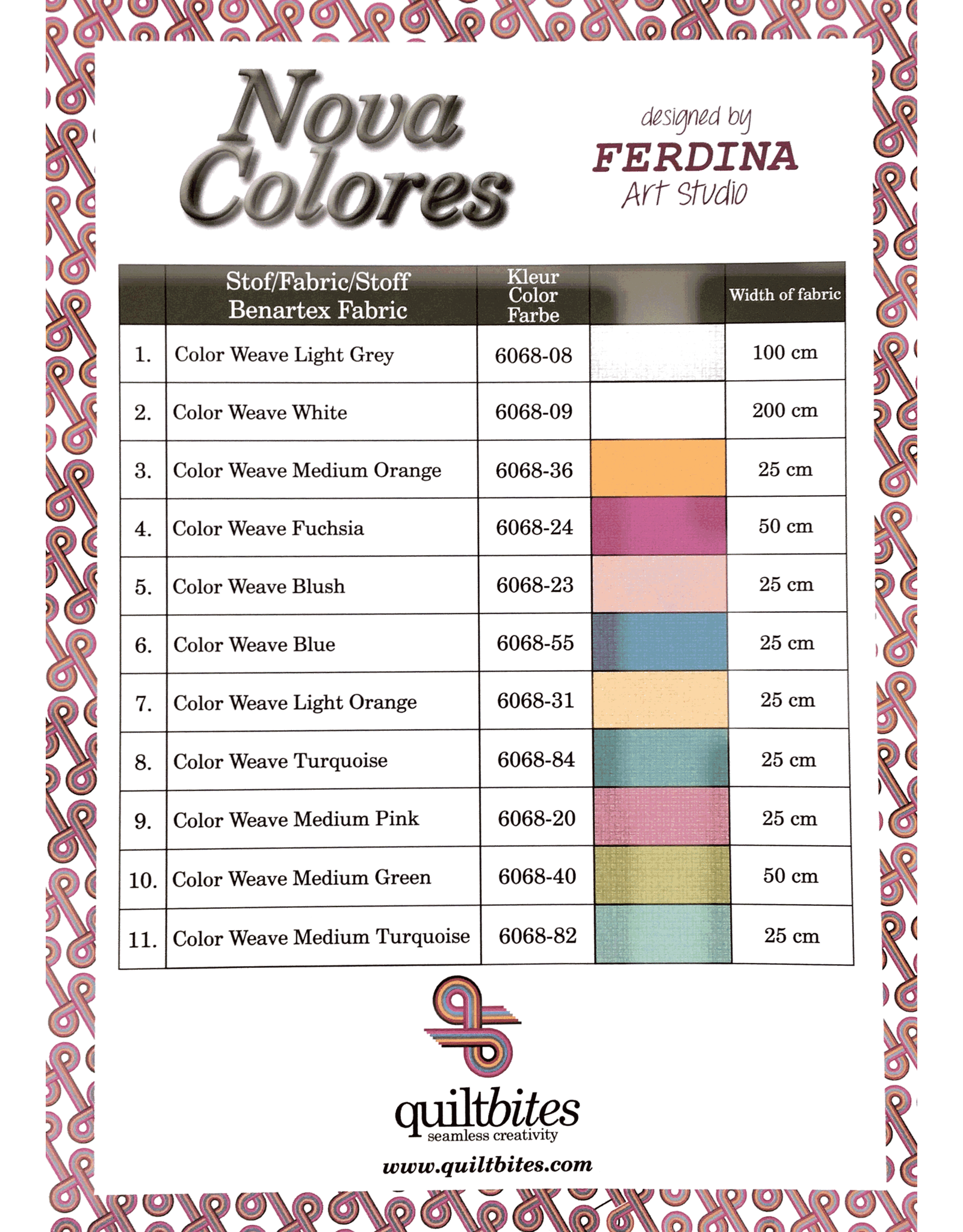 Quiltbites Nova Colores - quilt patroon