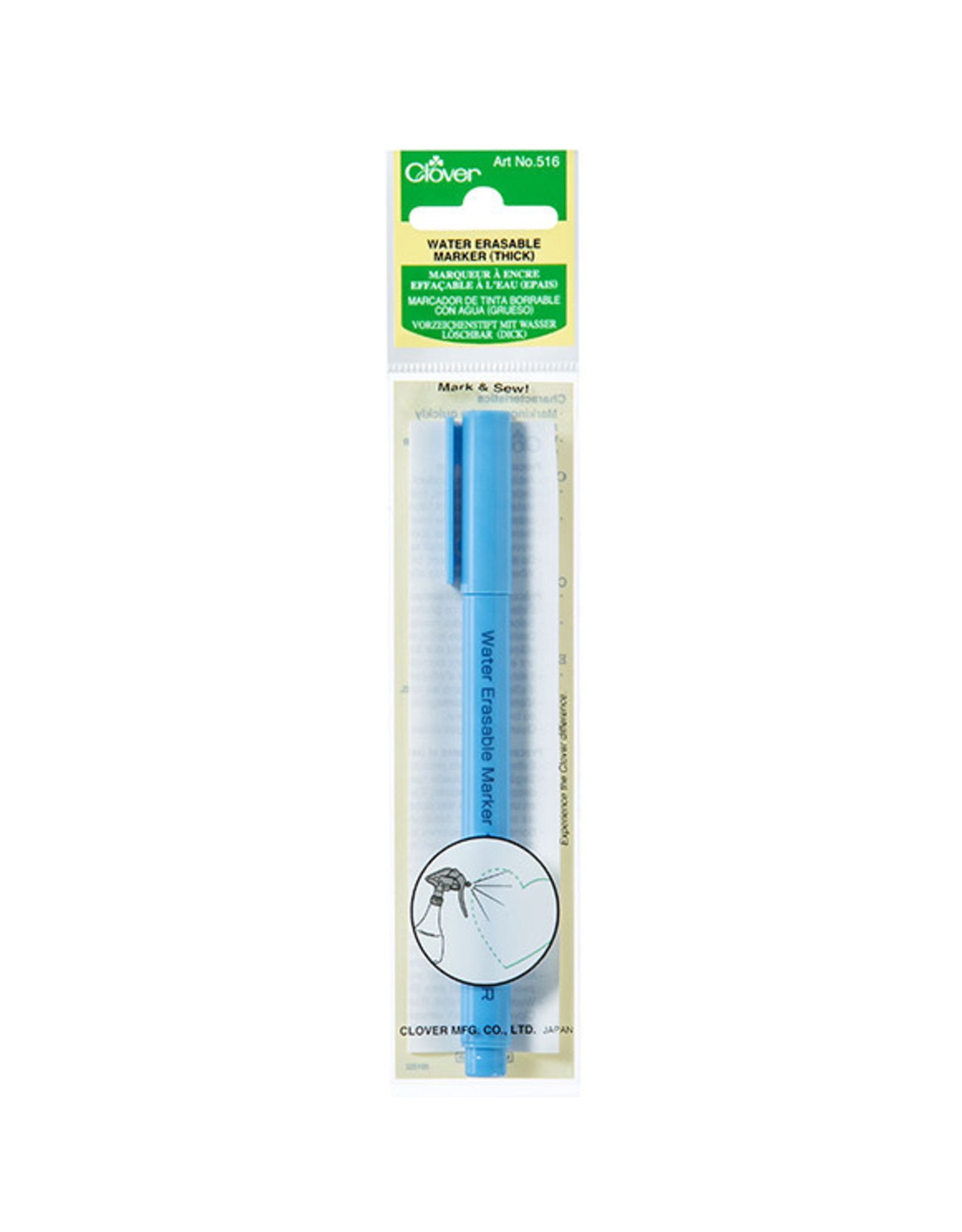 Clover Water Erasable Marker - Blue (thick)