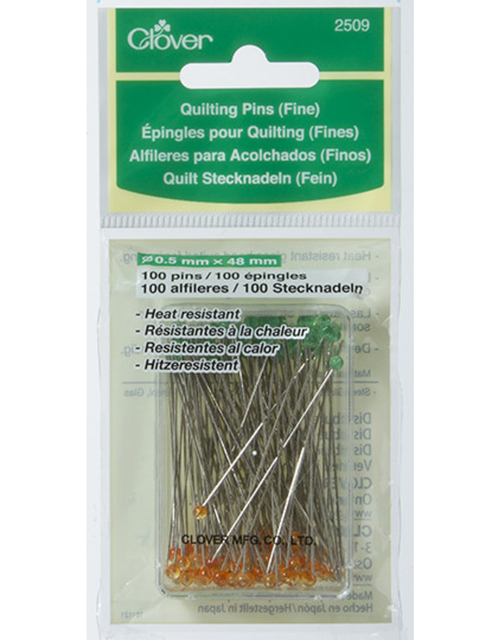 Clover Quilting Pins Fine - 100 pcs