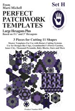Marti Michell Marti Michell - Set H - Large Hexagons Plus - Perfect Patchwork Templates