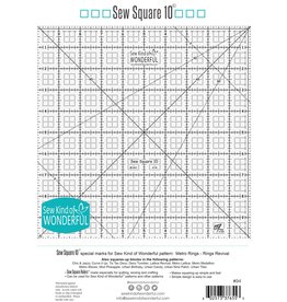 Sew Kind of Wonderful Sew Square Ruler - 10 inch