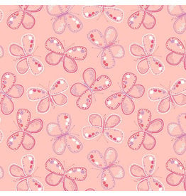 3 Wishes Fabric Hello Spring - Butterfly Coral