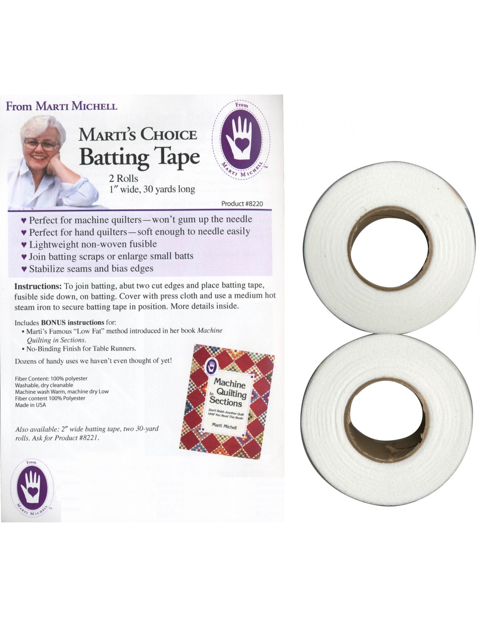 Marti Michell Marti's Choice - Fusible Tape - 2 x 1 inch