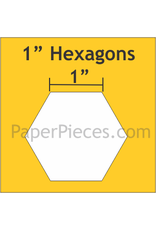 Paper Pieces 1 inch Hexagon  - 100 pcs