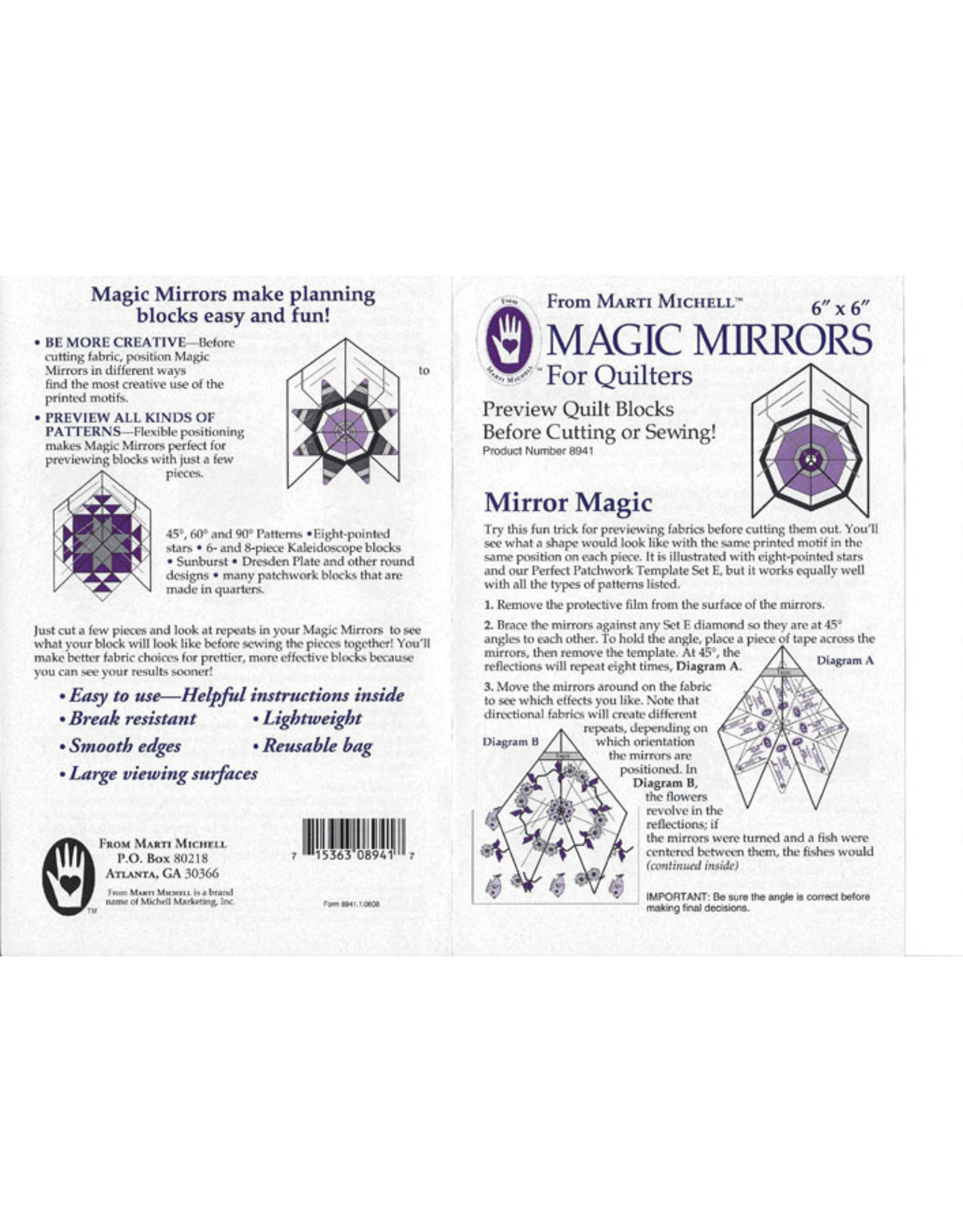 Marti Michell Magic Mirrors - 6 x 6 inch