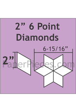 Paper Pieces 2 inch 6-point Diamond  - 75 stuks