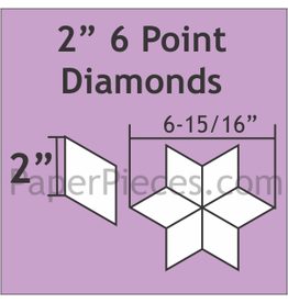 Paper Pieces 2 inch 6-point Diamond  - 75 pcs
