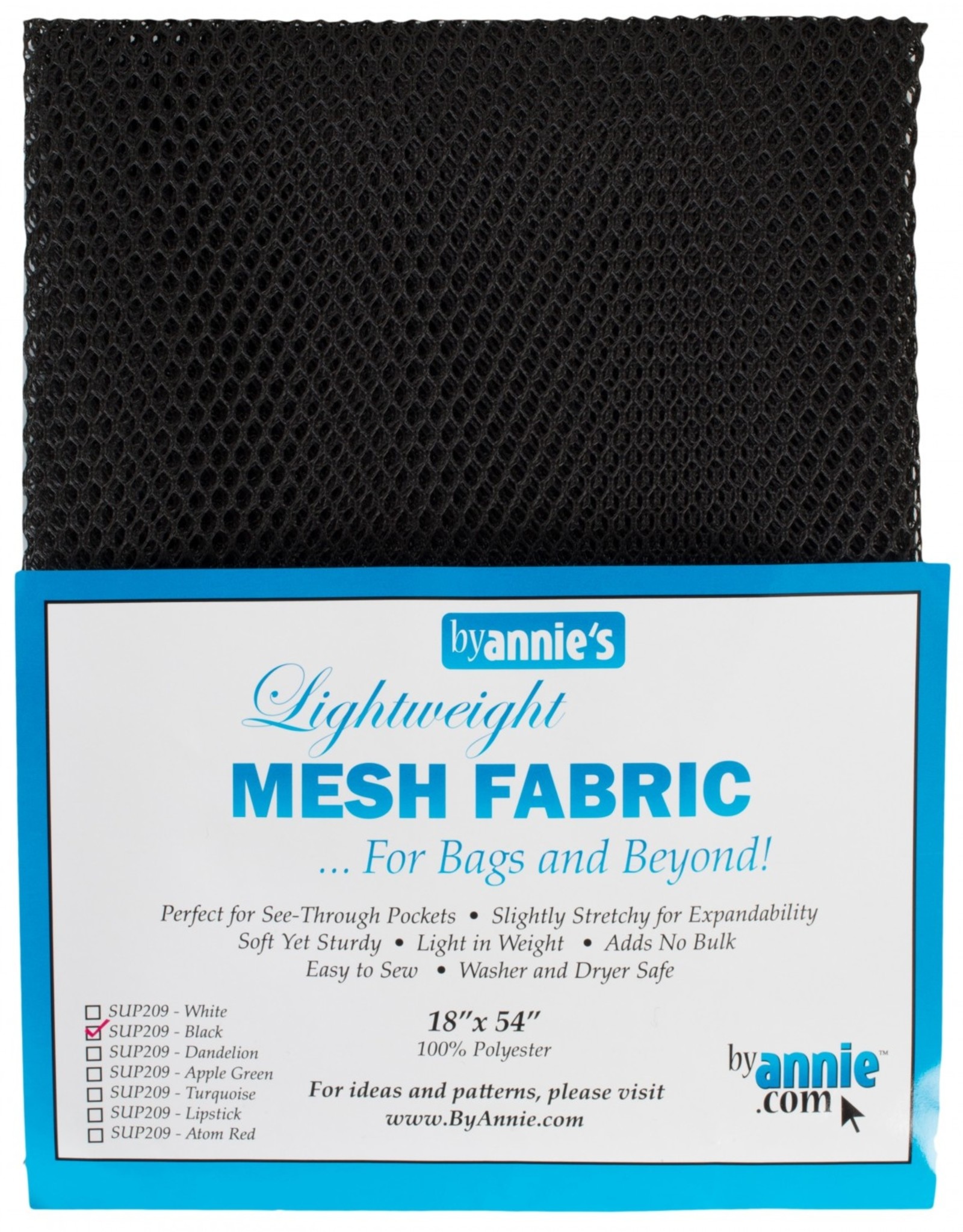ByAnnie Mesh Fabric - 18 x 54 inch - Black