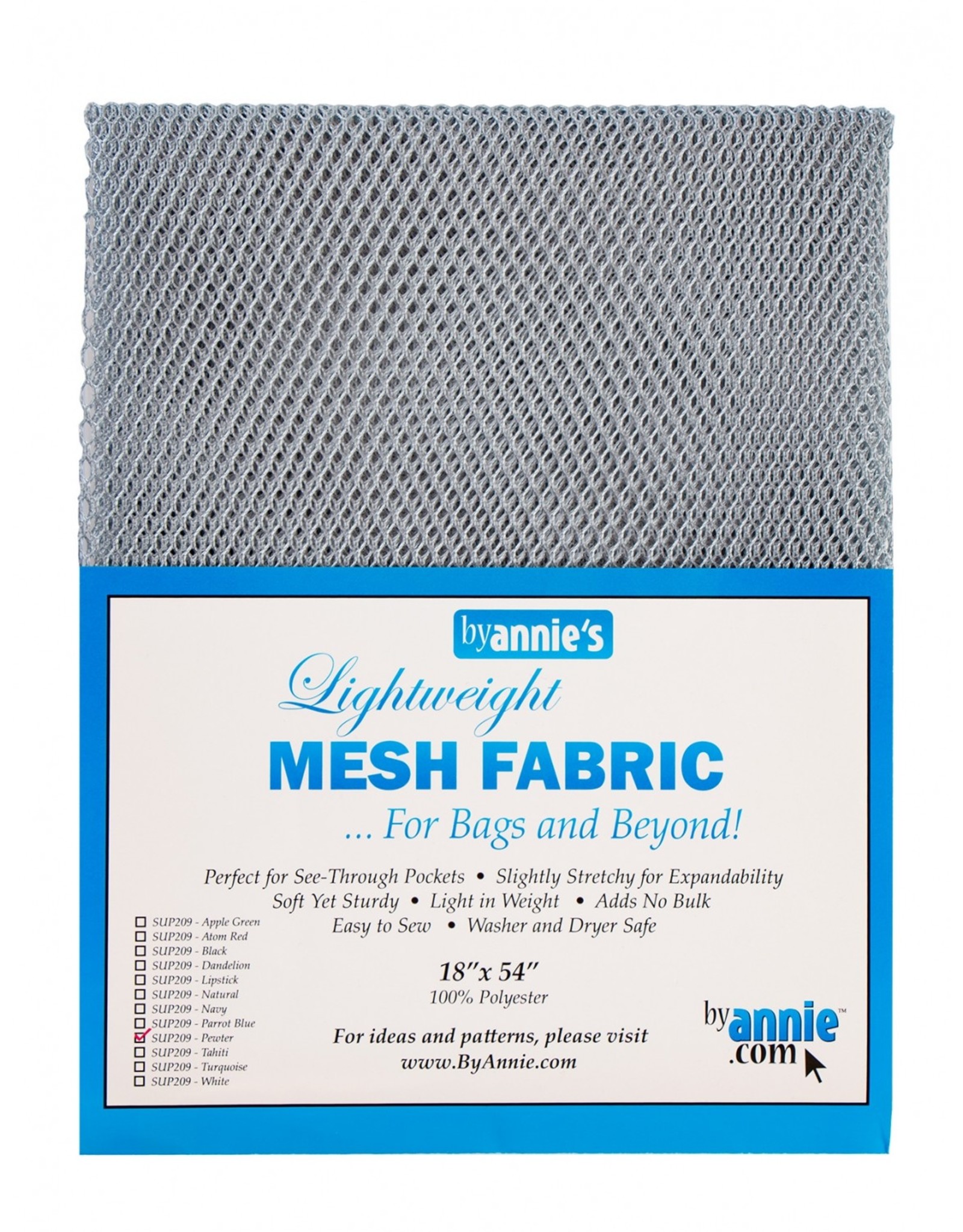 ByAnnie Mesh Fabric - 18 x 54 inch - Pewter