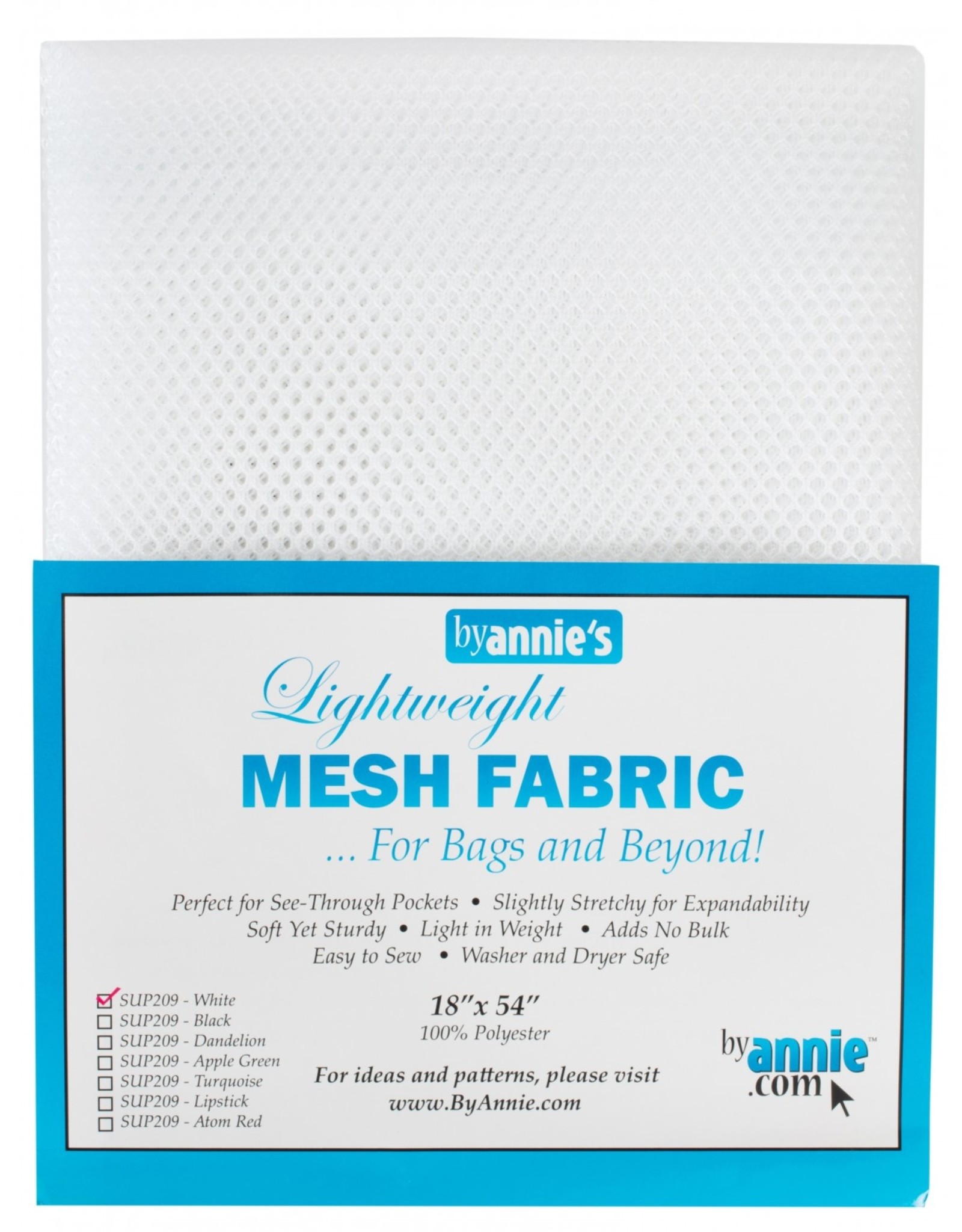 ByAnnie Mesh Fabric - 18 x 54 inch - White