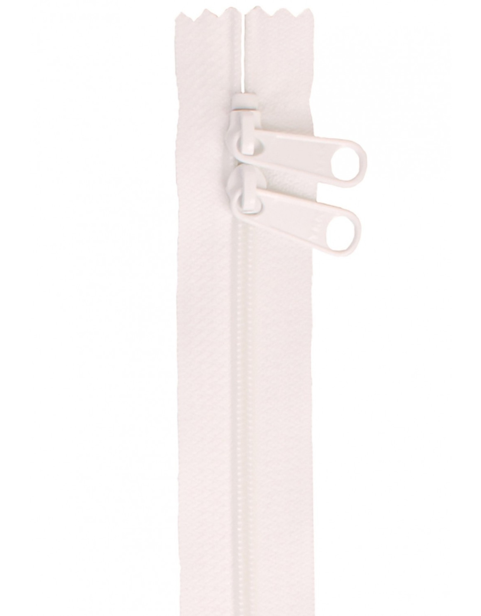 ByAnnie Handbag Zipper - 30 inch / 76 cm - double slide - White