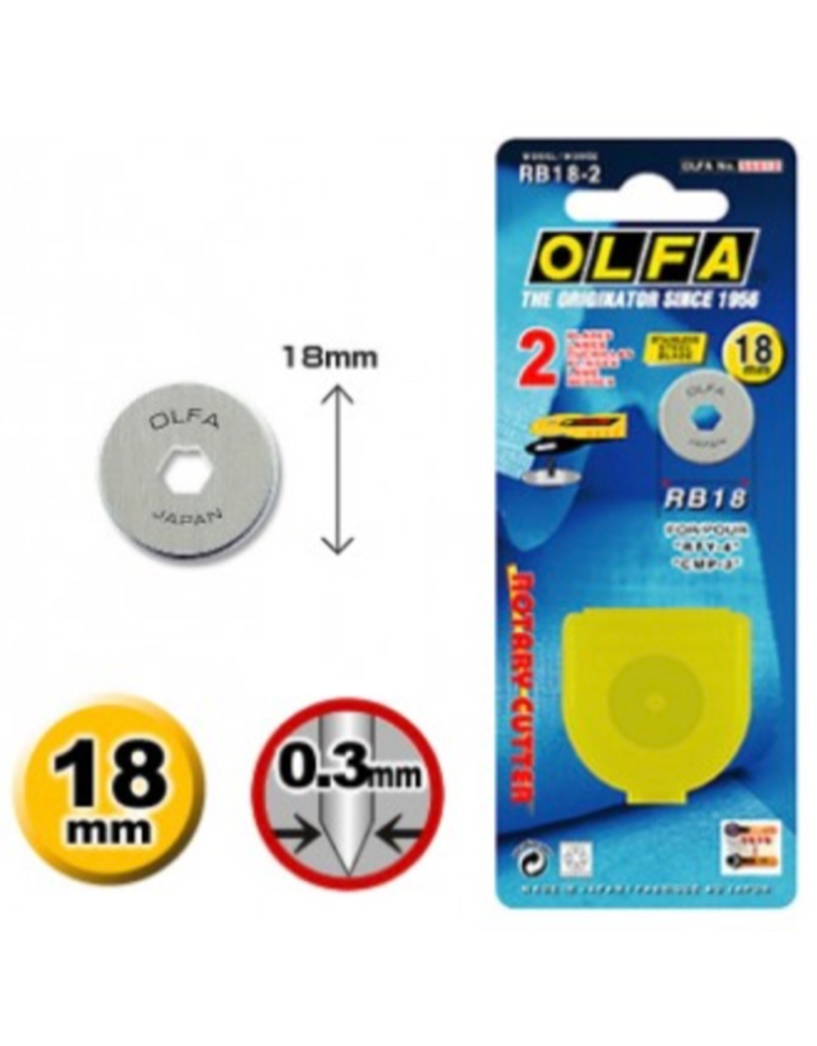 Olfa Olfa replacement blade 18mm - 2 pcs