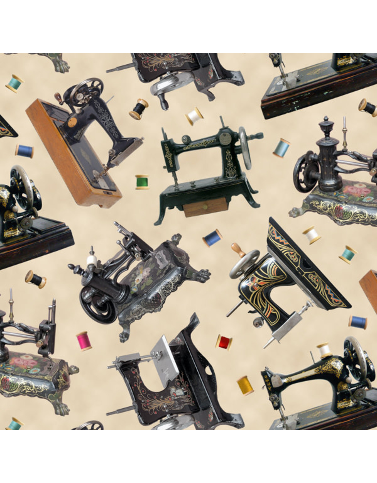 Elizabeth's Studio A Stitch in Time - Sewing Machines Cream