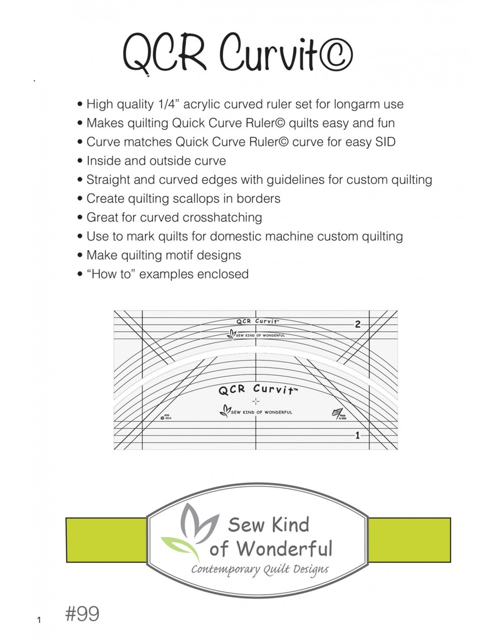Sew Kind of Wonderful Sew Kind of Wonderful - Curvit - Quilting Template