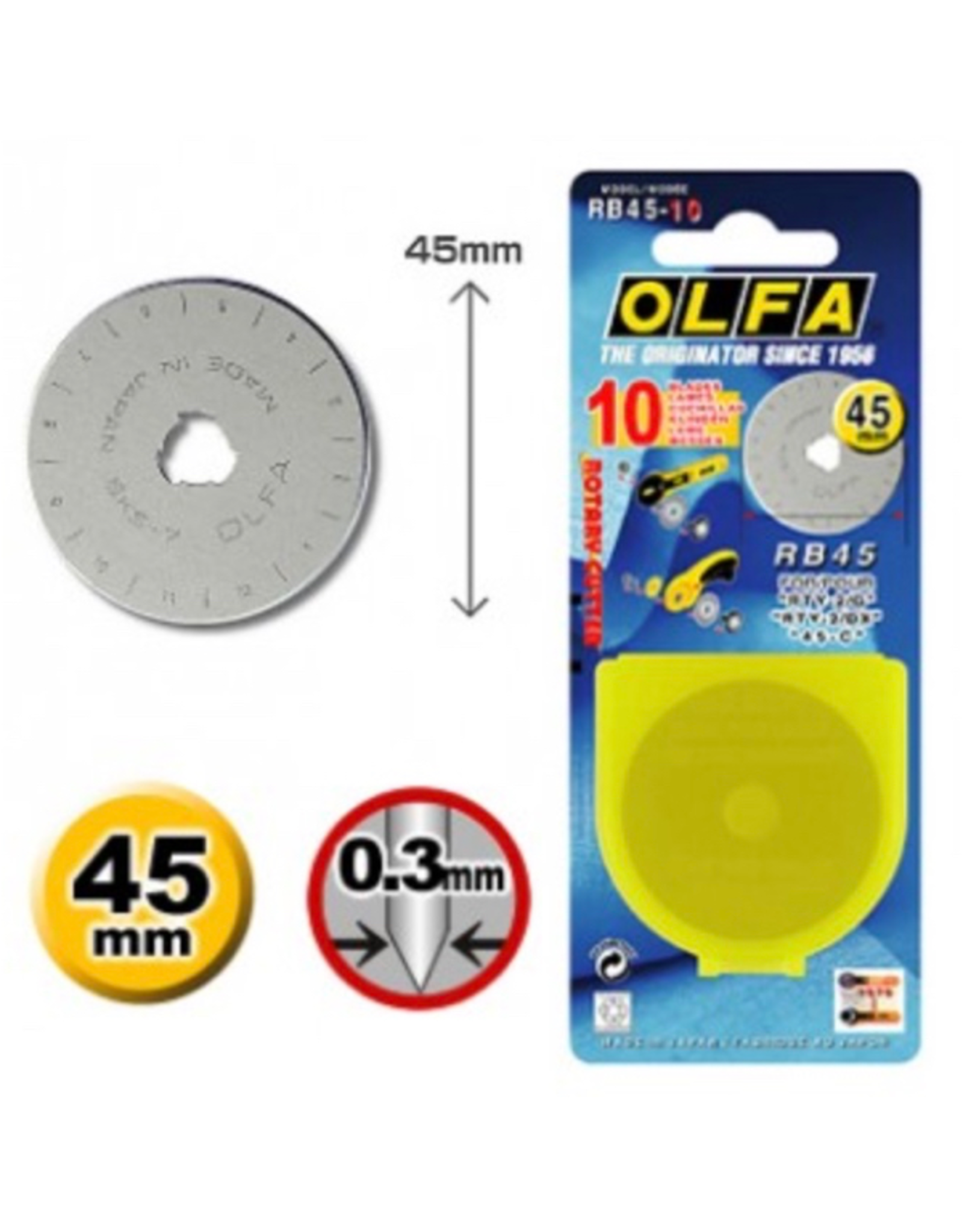Olfa Olfa reservemes 45 mm - 10 stuks
