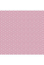 Contempo Words to Quilt By - Geo Flower Pink/White