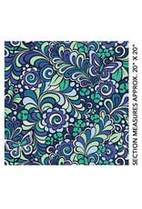 Benartex Cotton Shot Harmony - Free Motion Fantasy Midnight