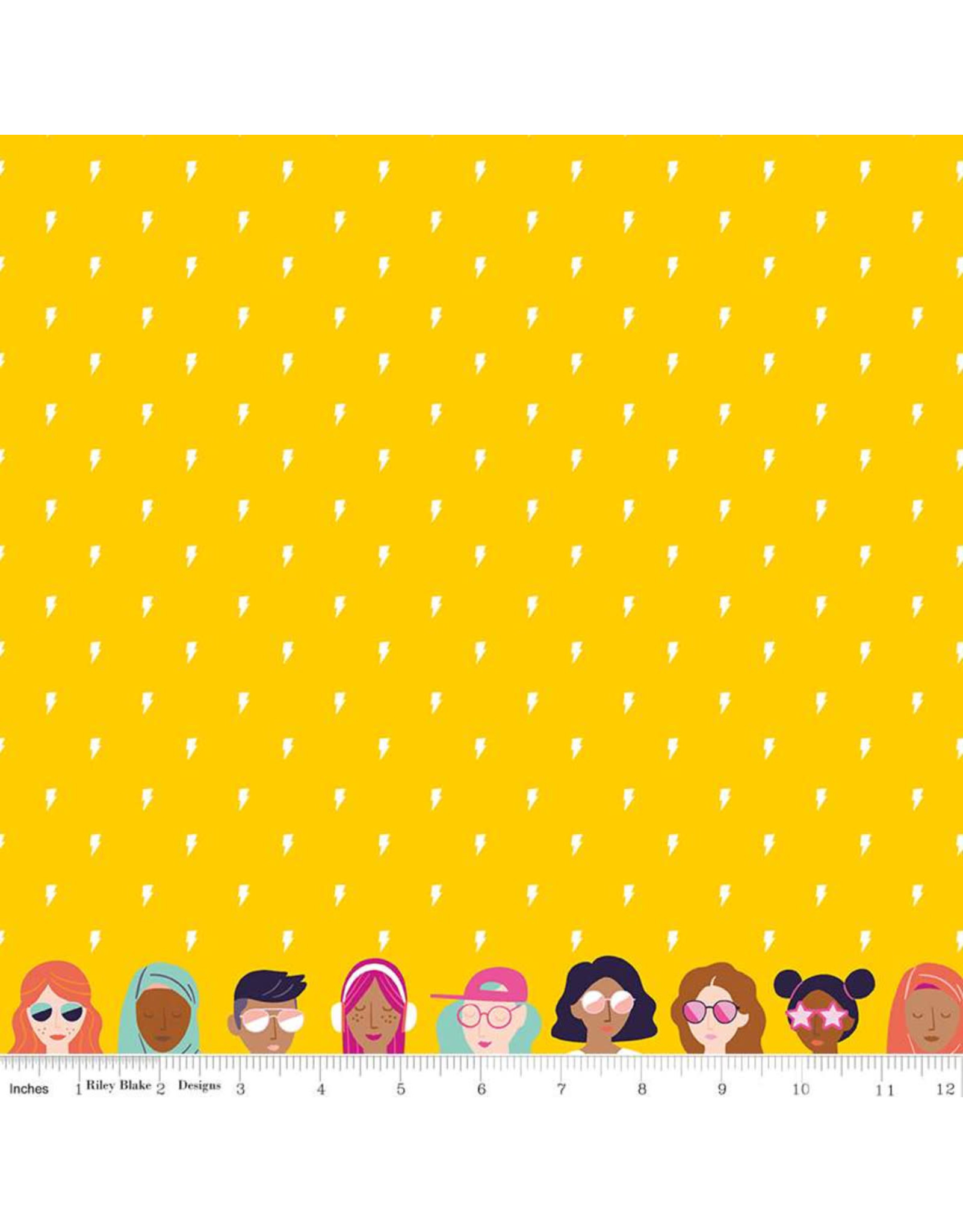 Riley Blake Designs GRL PWR - Lightning Yellow