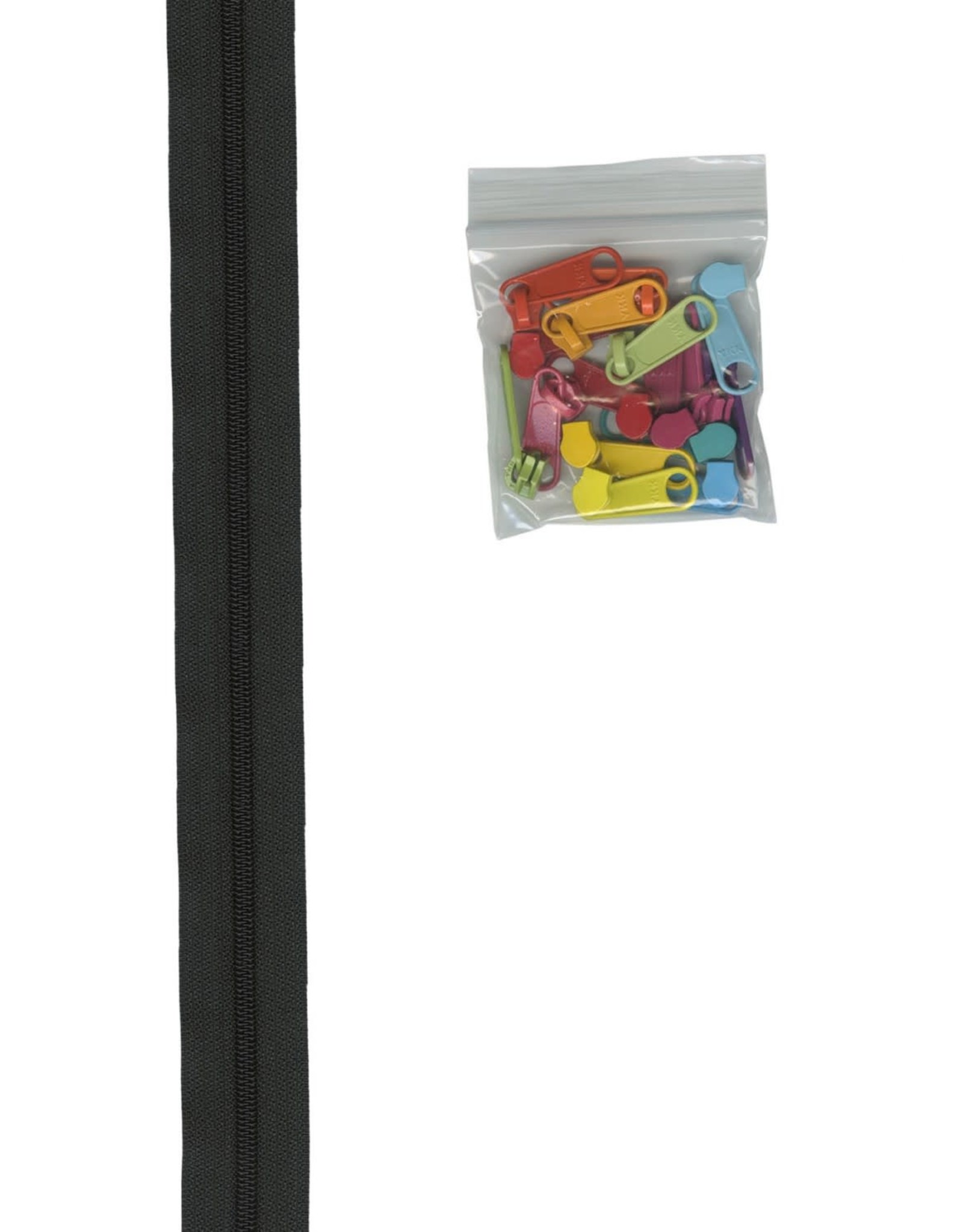 By Annie Zippers By The Yard 4 Yard black/multi Nanno Creative