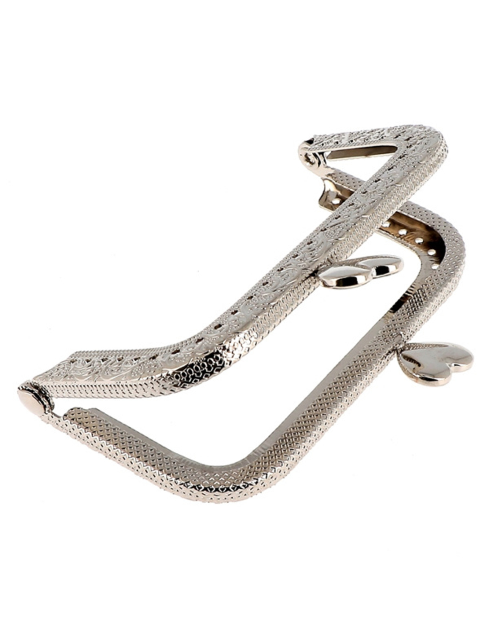 Bohin Metallic Frame Hearts - 80 mm - Silver