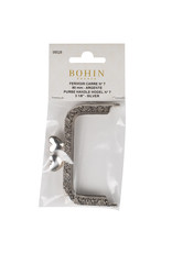Bohin Metallic Frame Hearts - 80 mm - Silver