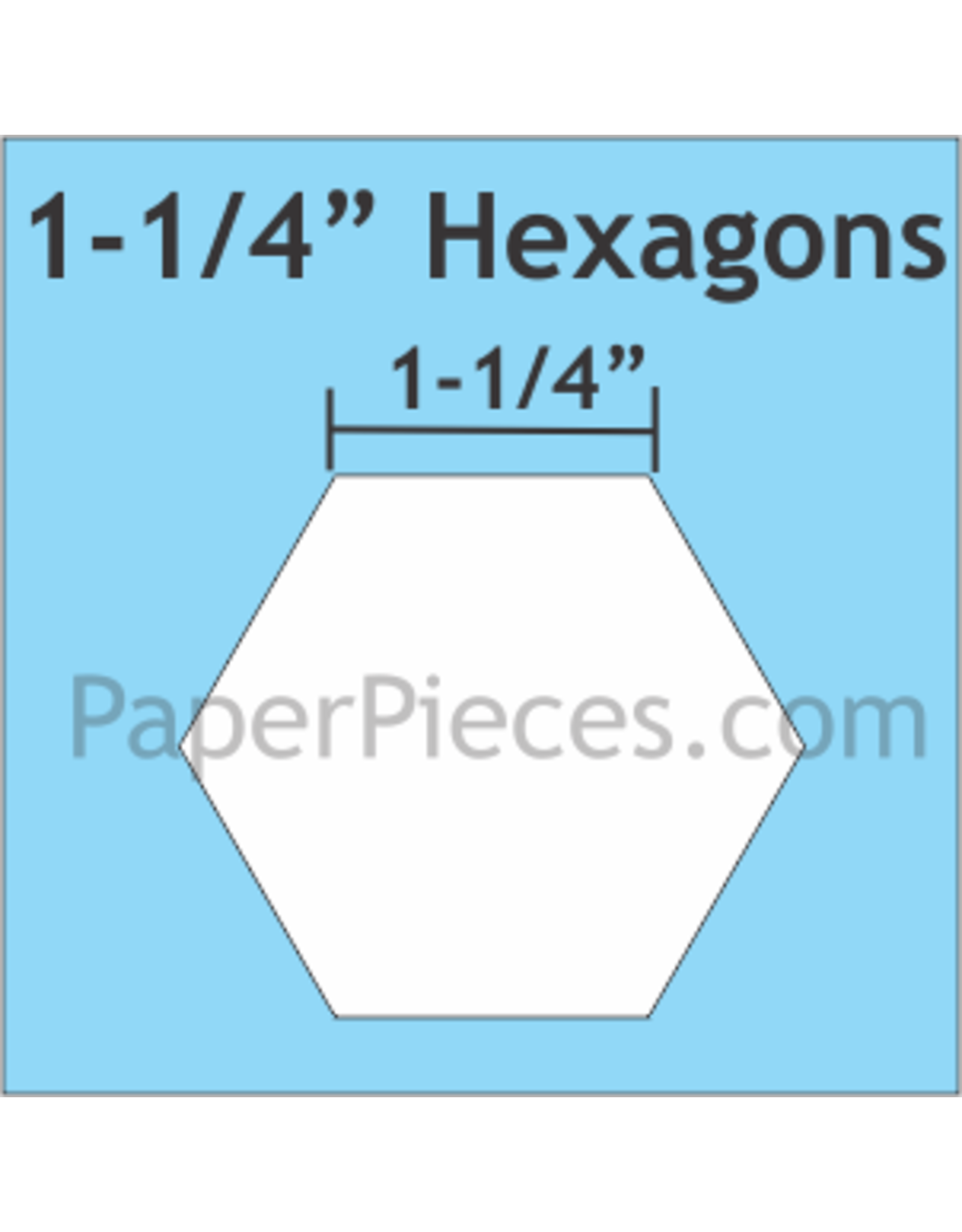 Paper Pieces 1-1/4 inch Hexagon  - 75 stuks