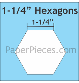 Paper Pieces 1-1/4 inch Hexagon  - 75 pcs