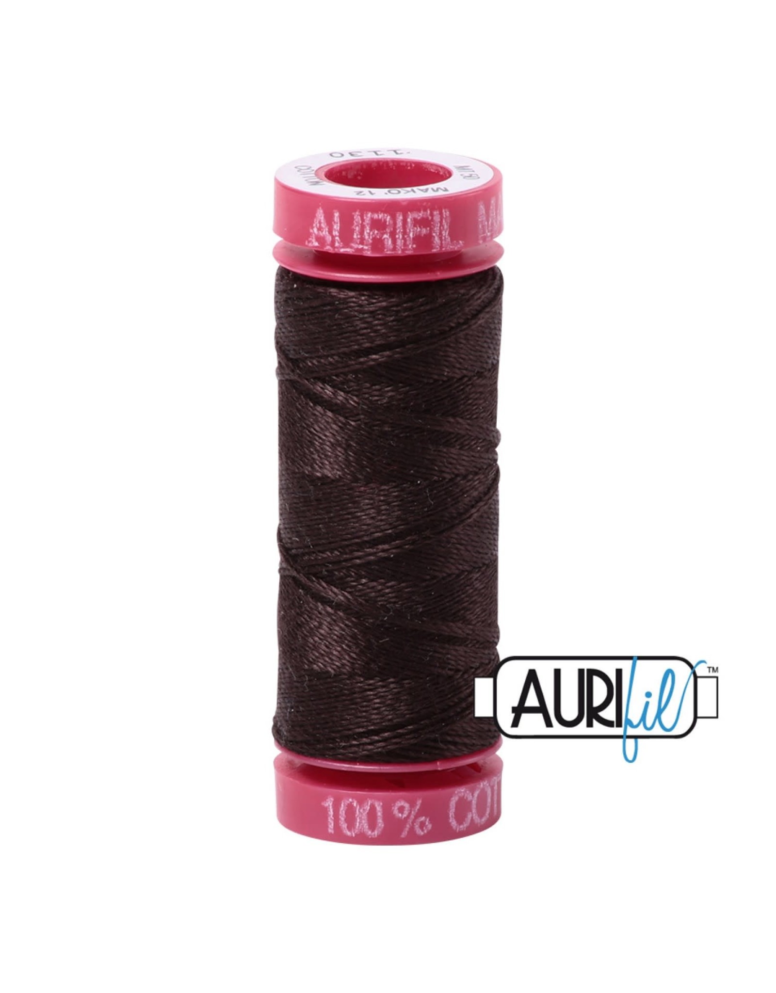 Aurifil Mako 12 - 50 m 1130 - Very Dark Bark