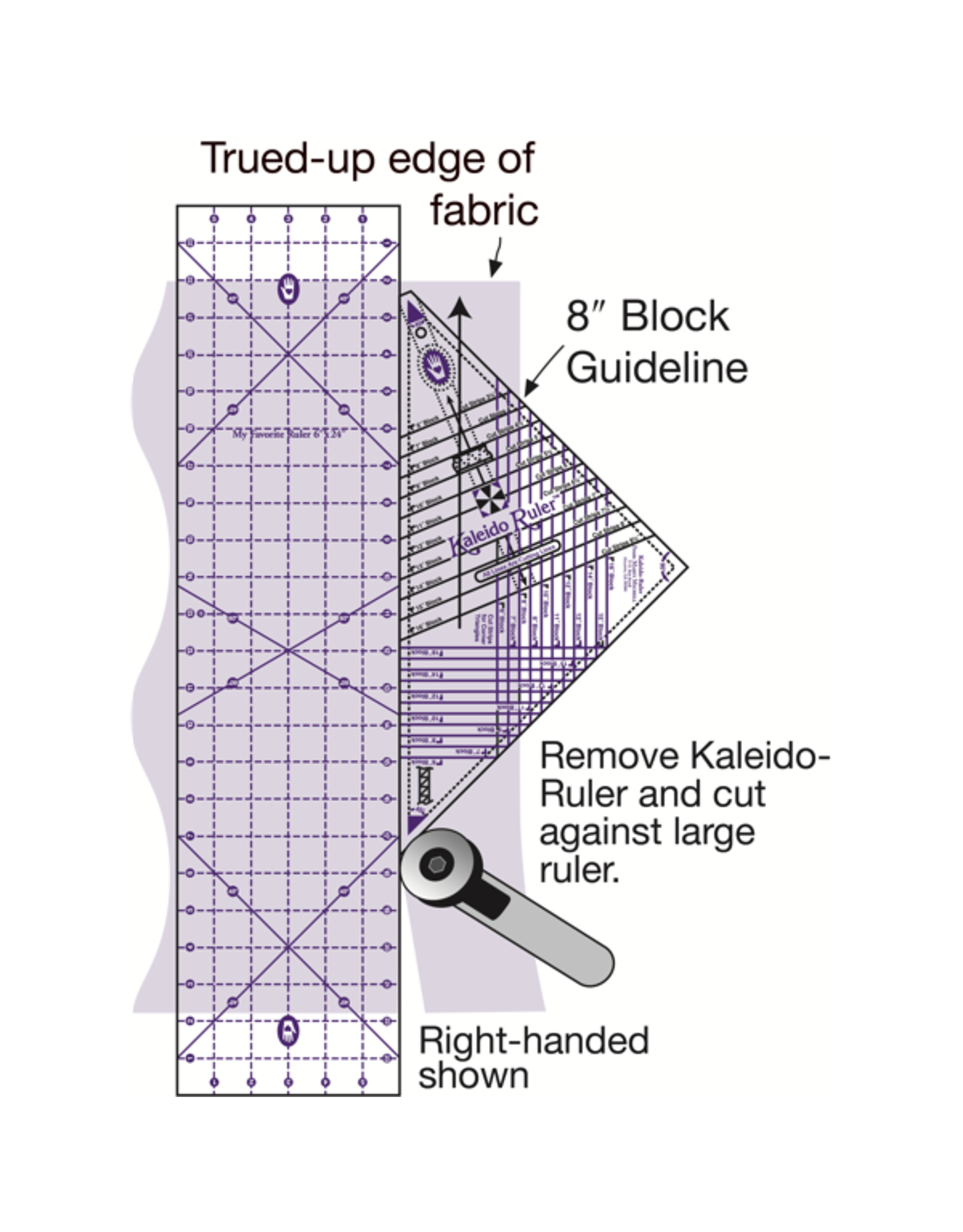 Marti Michell Small Kaleido-Ruler - 2-8 inch blocks