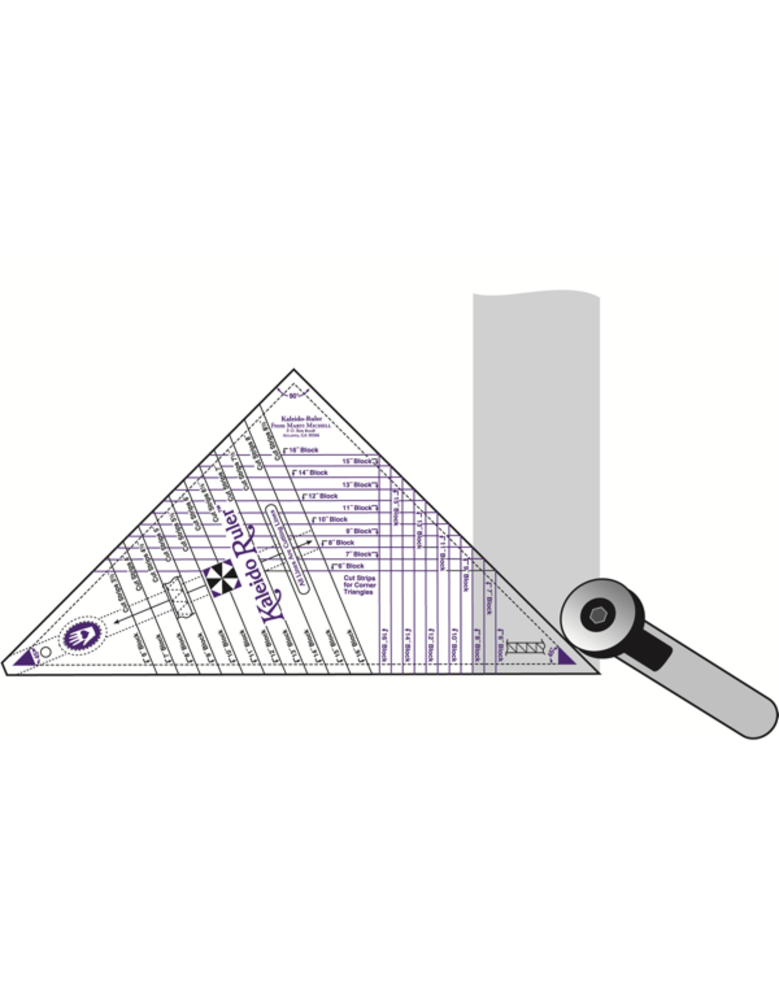 Kaleido-Ruler Small 2-Inches to 8-Inches Quilt Ruler From Marti Michel