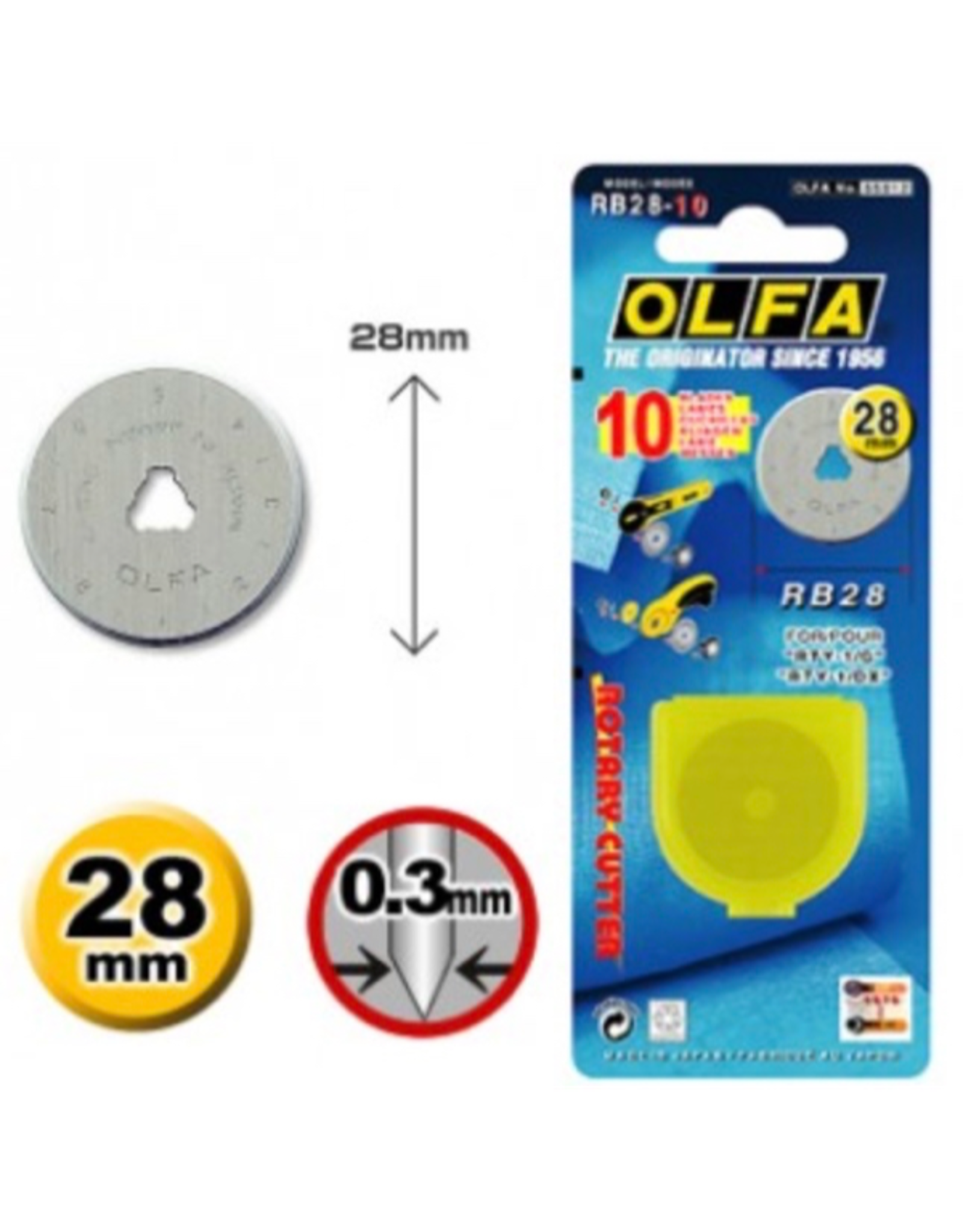 Olfa Olfa reservemes 28 mm - 10 stuks