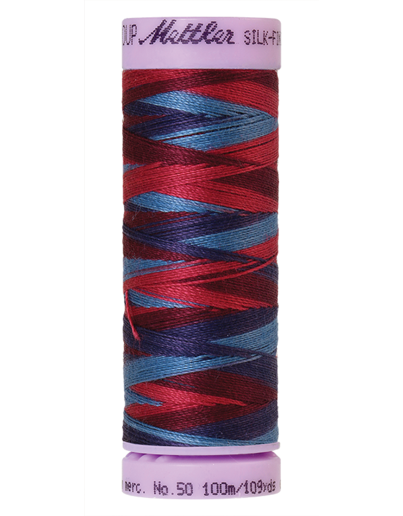 Mettler Silk Finish Cotton Multi 50 - 100 meter 9816 - Berry Rich