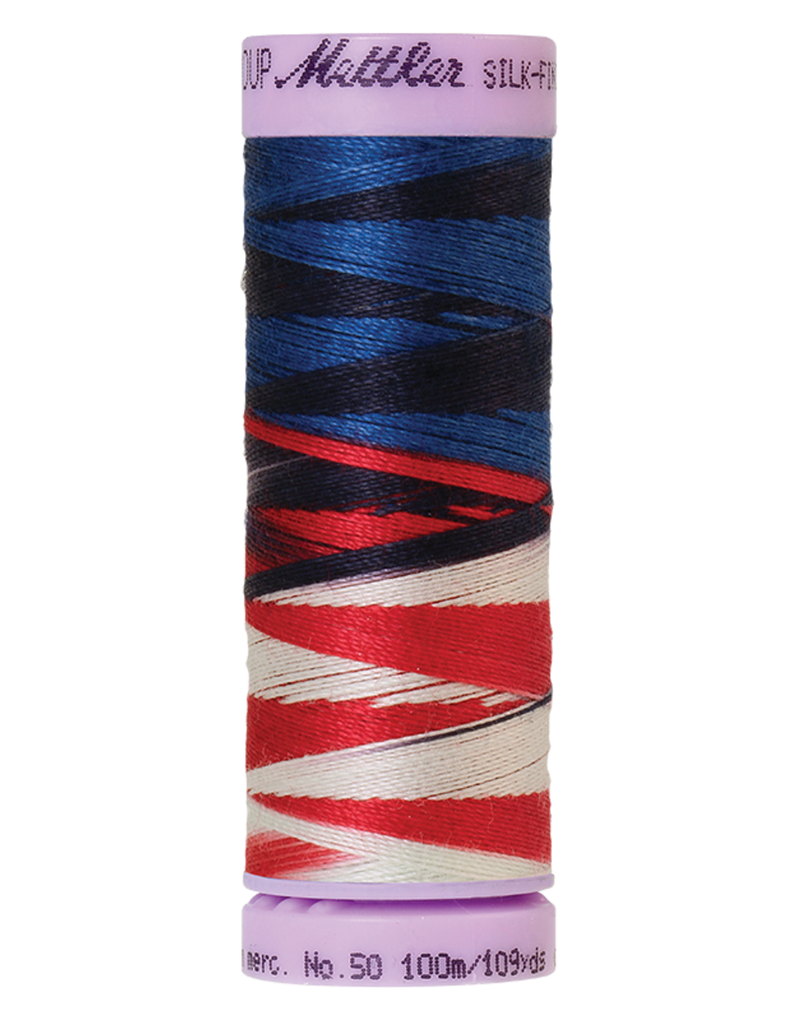 Mettler Silk Finish Cotton Multi 50 - 100 meter 9823 - Patriotic
