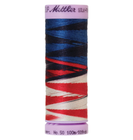 Mettler Silk Finish Cotton Multi 50 - 100 meter 9823 - Patriotic