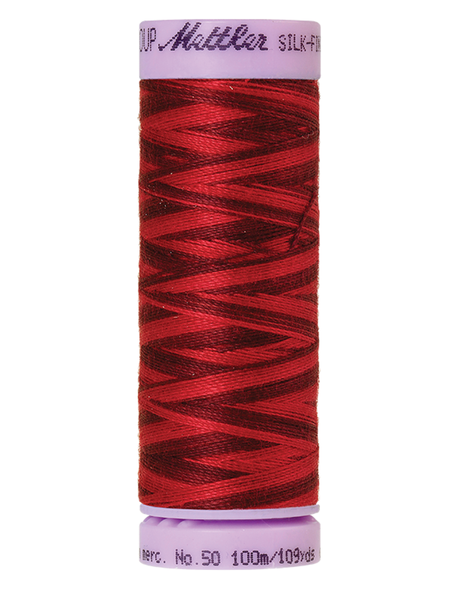 Mettler Silk Finish Cotton Multi 50 - 100 meter 9845 - Midnight Garnet