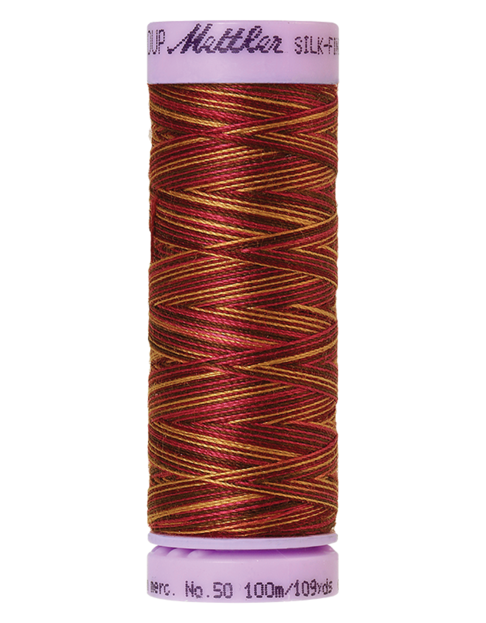 Mettler Silk Finish Cotton Multi 50 - 100 meter 9850 - Mocha Cherry