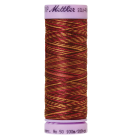 Mettler Silk Finish Cotton Multi 50 - 100 meter 9850 - Mocha Cherry