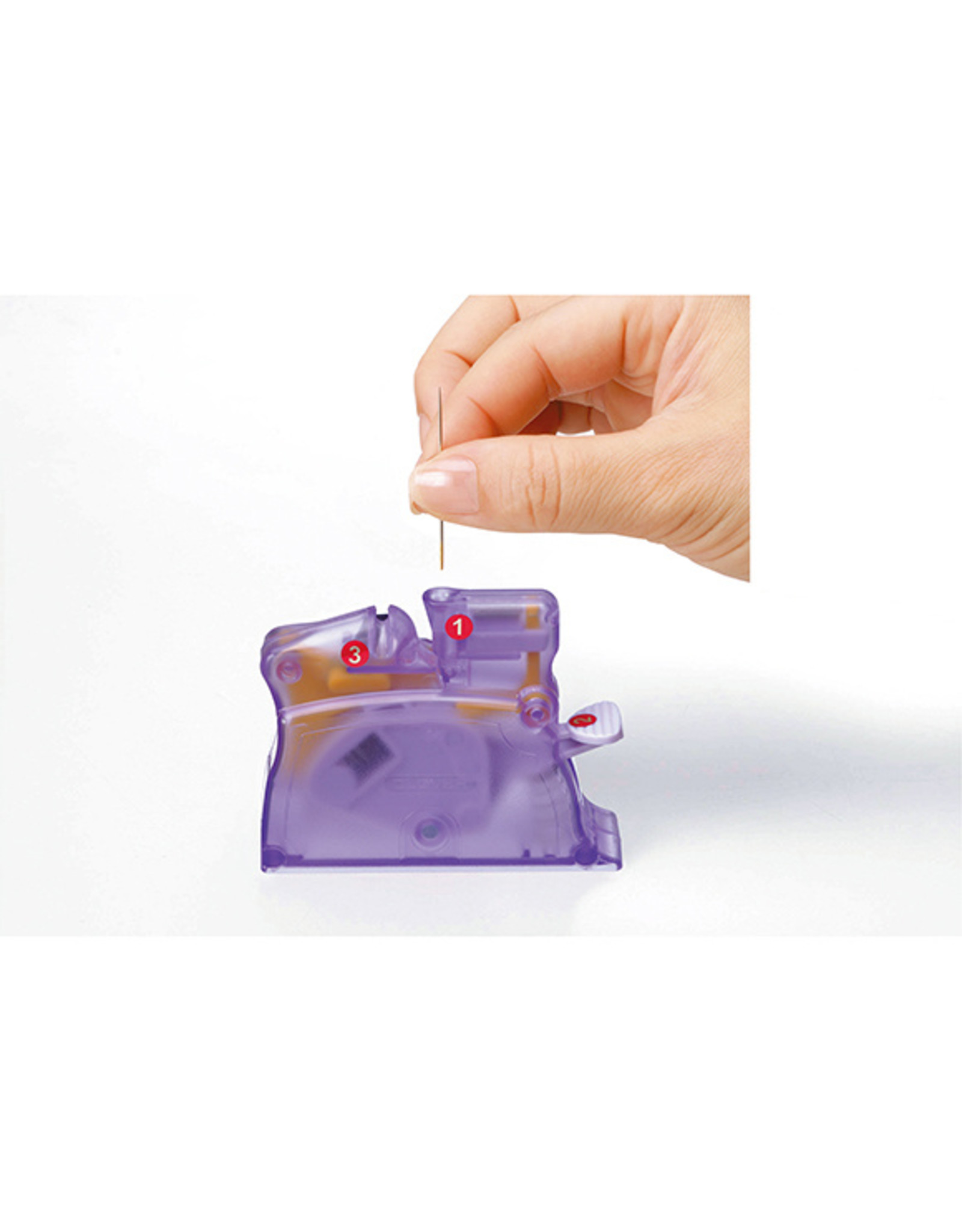 Clover Desk Needle Threader - Purple