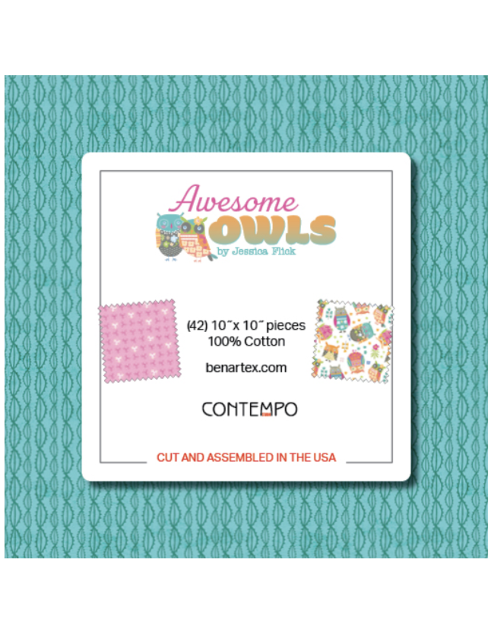 Benartex Contempo Studio Awesome Owls - 10 x 10 Pack